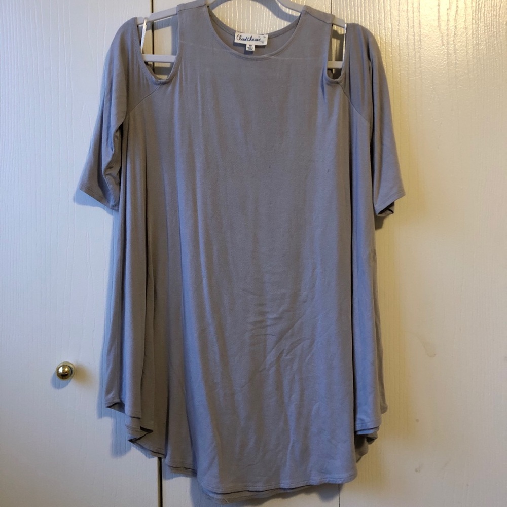 Cold shoulder tunic